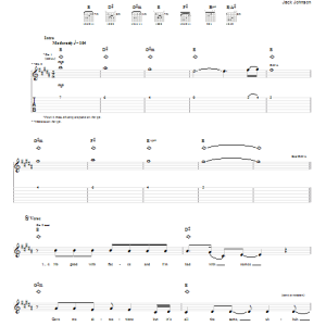 Jack Johnson No Good With Faces Musik Noten - Guitar Tab - 75795-0