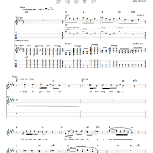 Jack Johnson To The Sea Musik Noten - Guitar Tab - 75793-0