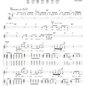 Jack Johnson Turn Your Love Musik Noten - Guitar Tab - 75792-0