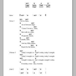 Jack Penate Tonight's Today Musik Noten - Guitar Chords/Lyrics - 108483-0