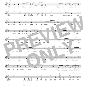 Jack Scott What In The World's Come Over You Musik Noten - Lead Sheet / Fake Book - 174701-0