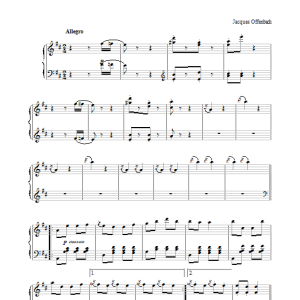 Jacques Offenbach The Can Can (from Orpheus In The Underworld) Musik Noten - Piano Solo - 33762-0