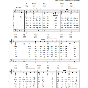 Jakob Lorentzen Aften - Det Skumrer Musik Noten - Piano, Vocal & Guitar Chords - 33793-0