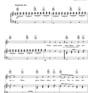 James Brown Please, Please, Please Musik Noten - Piano, Vocal & Guitar Chords - 95947-0