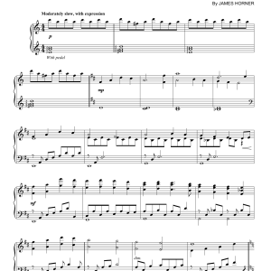 James Horner Casper's Lullaby Musik Noten - Piano Solo - 175711-0