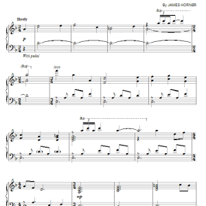 James Horner The Bioluminescence Of The Night Musik Noten - Piano Solo - 73569-0