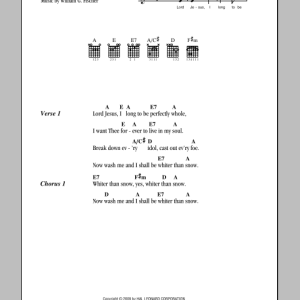 James L. Nicholson Whiter Than Snow Musik Noten - Guitar Chords/Lyrics - 82453-0