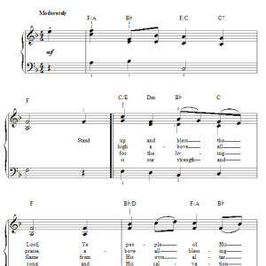 James Montgomery Stand Up And Bless The Lord Musik Noten - Easy Piano - 30548-0