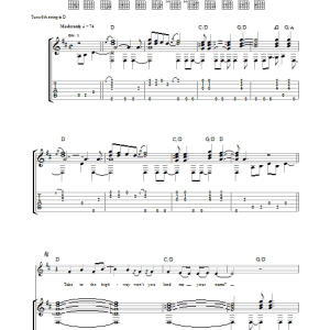 James Taylor Country Road Musik Noten - Guitar Tab - 36689-0