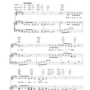 James Taylor Looking For Love On Broadway Musik Noten - Piano, Vocal & Guitar Chords - 36596-0