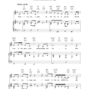 James Taylor Strong Hit From The Money Machine Musik Noten - Piano, Vocal & Guitar Chords - 36662-0