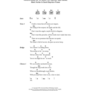 James The Shining Musik Noten - Guitar Chords/Lyrics - 107938-0