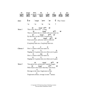 James We're Going To Miss You Musik Noten - Guitar Chords/Lyrics - 108693-0