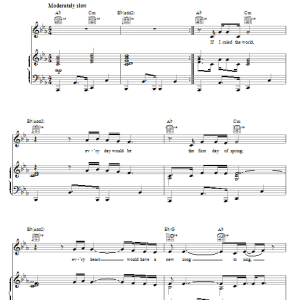 Jamie Cullum If I Ruled The World Musik Noten - Piano, Vocal & Guitar Chords - 76297-0