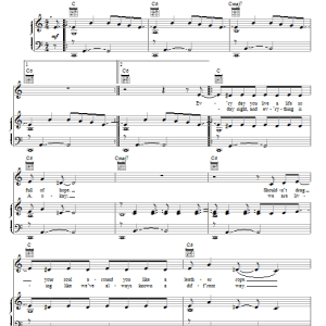 Jamie Cullum Wheels Musik Noten - Piano, Vocal & Guitar Chords - 76285-0