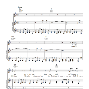 Jamie Scott When Will I See Your Face Again Musik Noten - Piano, Vocal & Guitar Chords - 42312-0