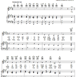 Jane M. Campbell We Plow The Fields And Scatter Musik Noten - Piano, Vocal & Guitar Chords - 19814-0