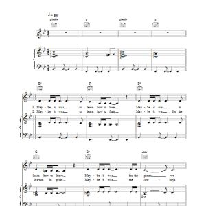 Jane Siberry Love Is Everything Musik Noten - Piano, Vocal & Guitar Chords - 33744-0