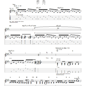 Jane's Addiction Ocean Size Musik Noten - Guitar Tab - 26878-0
