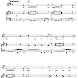 Janet Jackson Alright Musik Noten - Piano, Vocal & Guitar Chords - 63571-0