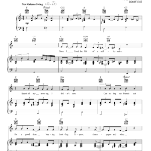 Janis Joplin Nobody Knows You When You're Down And Out (from the musical A Night With Janis Joplin) Musik Noten - Piano, Vocal & Guitar Chords - 155391-0