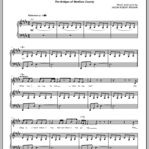 Jason Robert Brown Falling Into You (from The Bridges of Madison County) Musik Noten - Piano & Vocal - 155688-0
