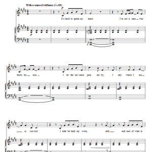 Jason Robert Brown It's Hard To Speak My Heart (from Parade) Musik Noten - Piano & Vocal - 72793-0