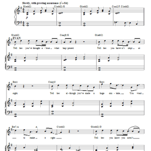 Jason Robert Brown Tell Her (from 13: The Musical) Musik Noten - Piano & Vocal - 70789-0