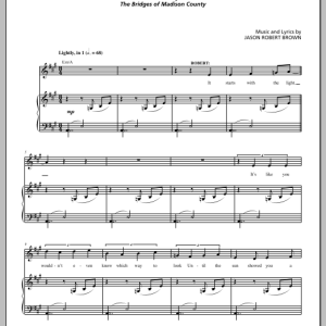 Jason Robert Brown The World Inside A Frame (from The Bridges of Madison County) Musik Noten - Piano & Vocal - 155724-0