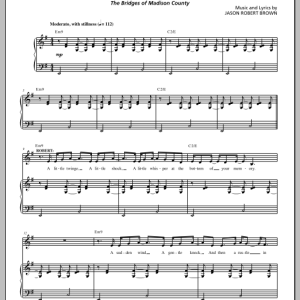Jason Robert Brown Wondering (from The Bridges of Madison County) Musik Noten - Piano & Vocal - 155687-0