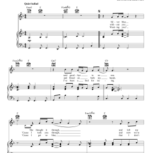 J.D. Souther Silver Blue Musik Noten - Piano, Vocal & Guitar Chords - 169952-0