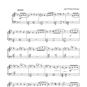 Jean-Philippe Rameau Tambourin Musik Noten - Piano Solo - 104407-0