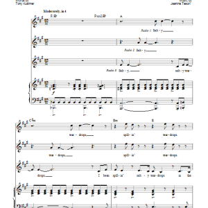 Jeanine Tesori Salty Teardrops Musik Noten - Piano, Vocal & Guitar Chords - 93358-0