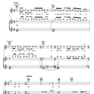 Jeff Bowen Nine People's Favorite Thing Musik Noten - Piano, Vocal & Guitar Chords - 71559-0