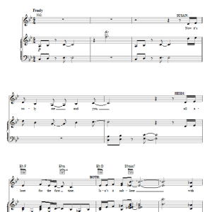 Jeff Bowen Secondary Characters Musik Noten - Piano, Vocal & Guitar Chords - 71557-0