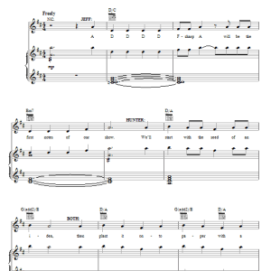 Jeff Bowen Untitled Opening Number Musik Noten - Piano, Vocal & Guitar Chords - 71555-0