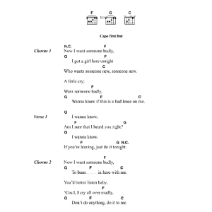 Jeff Buckley I Want Someone Badly Musik Noten - Guitar Chords/Lyrics - 41322-0