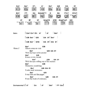 Jeff Buckley I Woke Up In A Strange Place Musik Noten - Guitar Chords/Lyrics - 41321-0