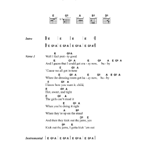 Jeff Buckley Kick Out The Jams Musik Noten - Guitar Chords/Lyrics - 41343-0