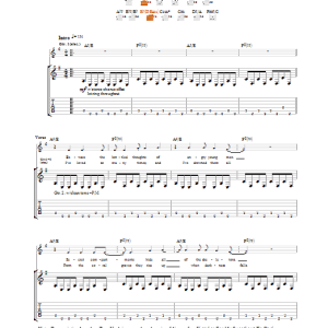 Jeff Buckley Nightmares By The Sea Musik Noten - Guitar Tab - 22981-0
