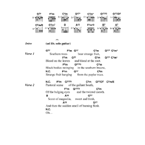 Jeff Buckley Strange Fruit Musik Noten - Guitar Chords/Lyrics - 41384-0