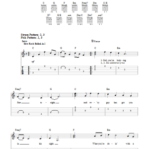 Jeff Healey Angel Eyes Musik Noten - Easy Guitar Tab - 73046-0