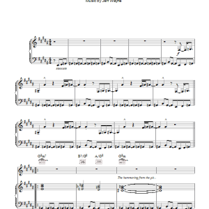 Jeff Wayne The Artilleryman And The Fighting Machine (from War Of The Worlds) Musik Noten - Piano, Vocal & Guitar Chords - 47029-0