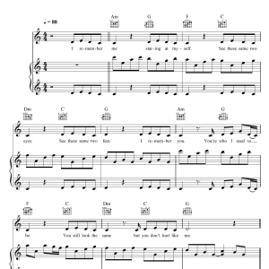 Jennifer Hudson I Remember Me Musik Noten - Piano, Vocal & Guitar Chords - 115245-0