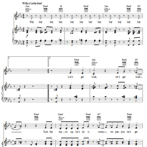 Jennifer Lopez Let's Get Loud Musik Noten - Piano, Vocal & Guitar Chords - 76765-0
