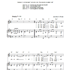 Jennifer S. Porter Lord Jesus Said 'I Am' Musik Noten - Piano, Vocal & Guitar Chords - 34155-0