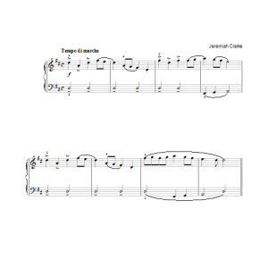 Jeremiah Clarke King William's March Musik Noten - Piano, Vocal & Guitar Chords - 36971-0