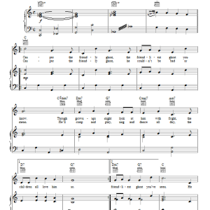 Jerry Livingston Casper The Friendly Ghost Musik Noten - Piano, Vocal & Guitar Chords - 16752-0