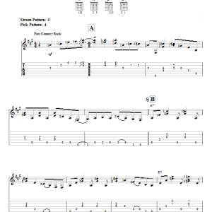 Jerry Reed The Claw Musik Noten - Easy Guitar Tab - 23234-0