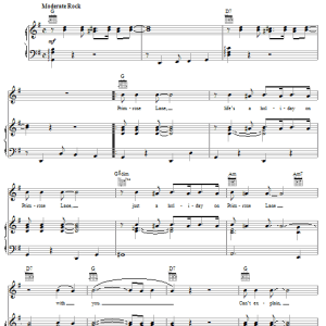 Jerry Wallace Primrose Lane Musik Noten - Guitar Chords/Lyrics - 84495-0